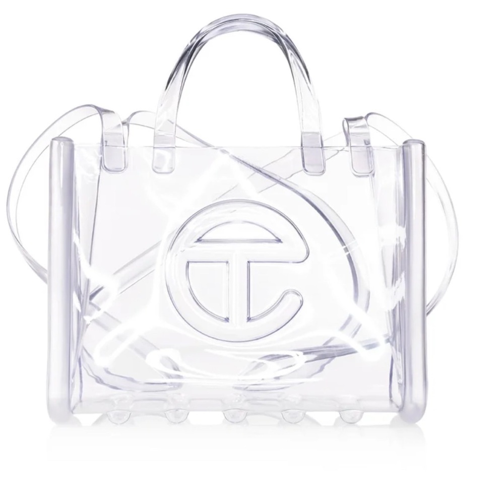 Authentic New W/ Tags Melissa X Telfar 'Medium' Jelly Shopper - Clear